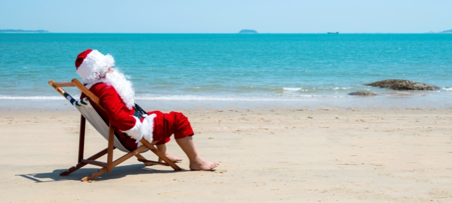 Santa on the beach